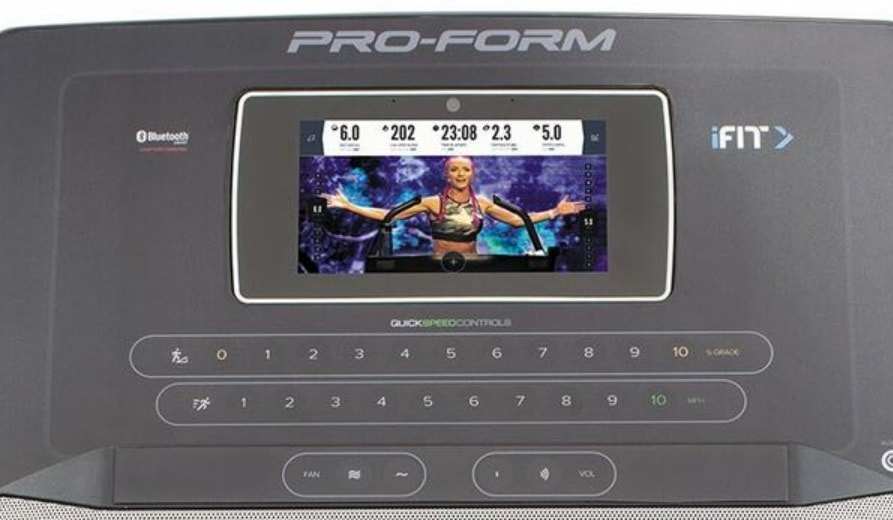 ProForm Carbon T7 treadmill console and display